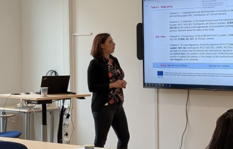Maria Buoncervello presenting ECRIN